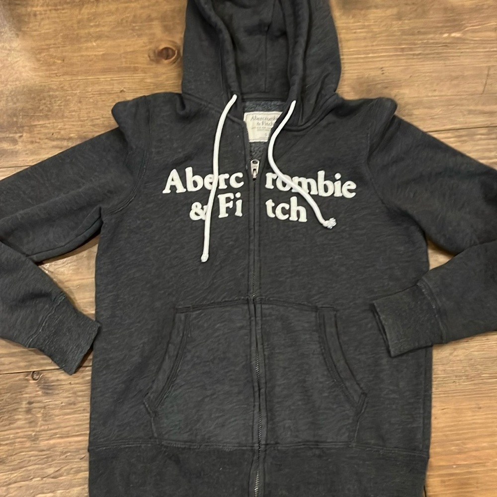 Abercrombie & Fitch Grey Zip up Hoodie jacket Men’s Small